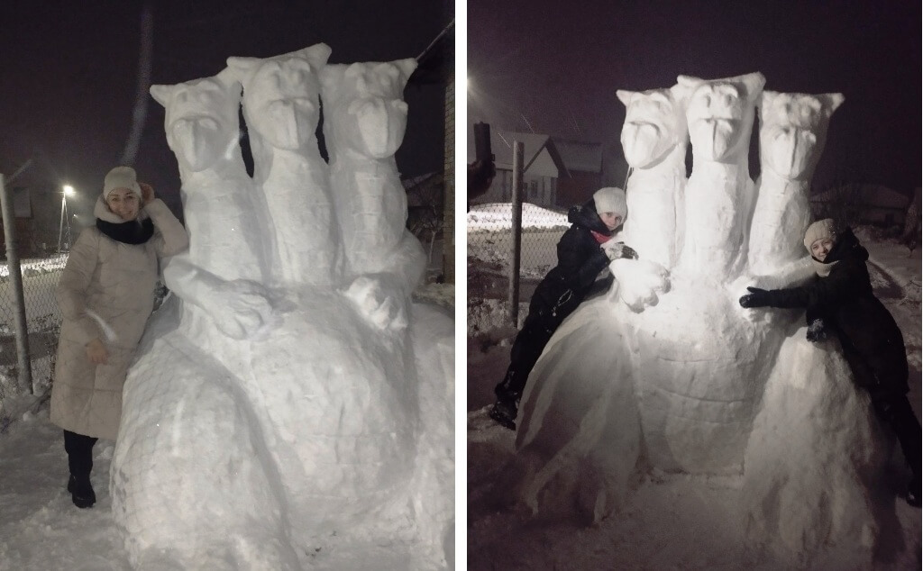 Как спасатель из Барановичей создает ледяные скульптуры МЧС